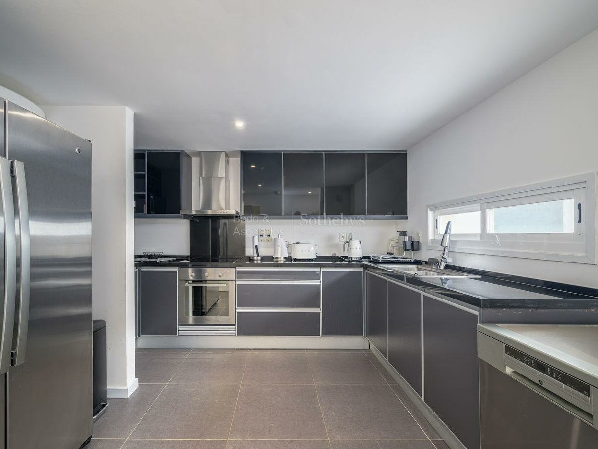Kitchen on the main level of the Bonaire I duplex penthouse