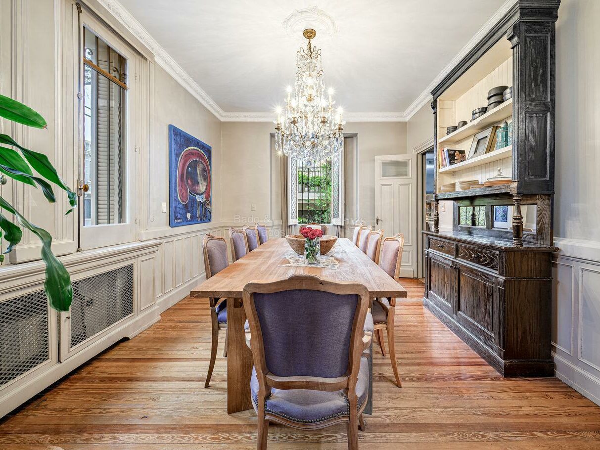 Formal dining room of the Pocitos period house